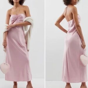 NWT Reformation Valora Blush Pink Strapless Midi Dress Size 10